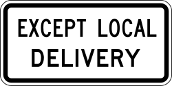 Allows local delivery trucks despite general truck prohibition