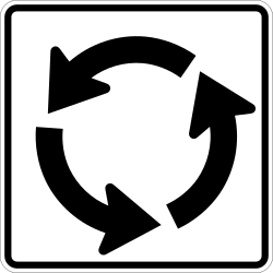 Direction of circulation in a roundabout