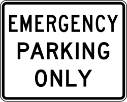 Restricts parking to emergency situations only