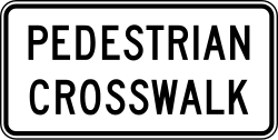 Designated pedestrian crosswalk location
