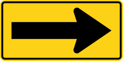 Directional arrow pointing right for horizontal alignment guidance