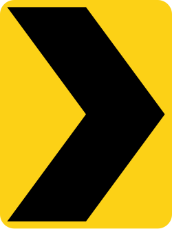 Chevron alignment marker pointing right