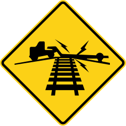 Low ground clearance at railroad crossing