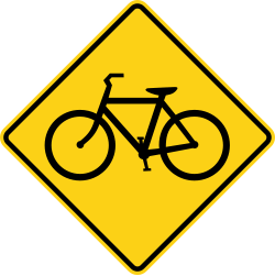 Bicycle crossing or bicycle activity ahead