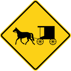 Horse-drawn vehicles crossing or using the roadway