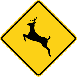 Deer crossing area ahead