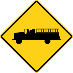 Emergency vehicle crossing or station ahead