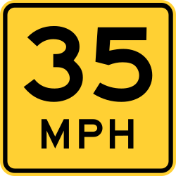 Advisory speed recommendation plaque