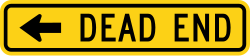 Dead end street to the left