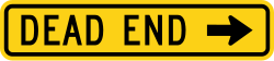 Dead end street to the right