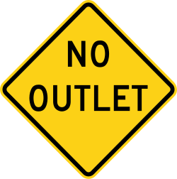 Street with no outlet ahead