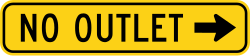 Street with no outlet to the right