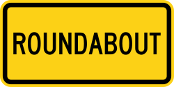 Supplemental plaque for roundabout junction
