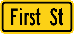 Advance street name plaque