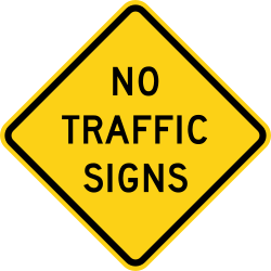 There are no traffic control signs ahead at intersection
