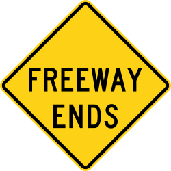 Freeway ends ahead