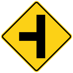 Side road entering from the left