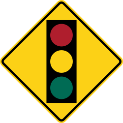 A traffic signal is ahead