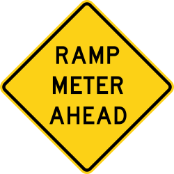 A ramp meter is ahead