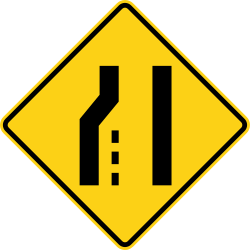 The left lane ends ahead