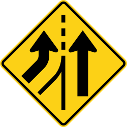 An additional left lane is being added