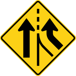 An additional right lane is being added