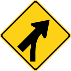 Vehicles entering the roadway to merge right