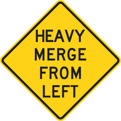 Heavy traffic merging from the left