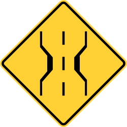 Narrow underpass ahead