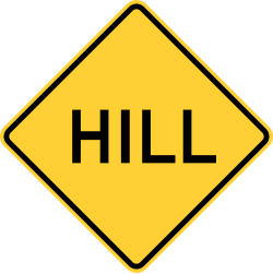 Steep grade with specific percentage indicated