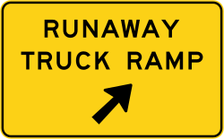 Runaway truck ramp ahead