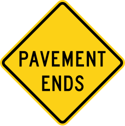 Paved road ends ahead