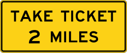 Take ticket at specified distance ahead