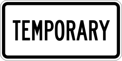 Temporary route plaque (full text version)