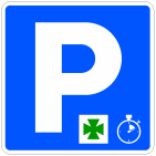 Imagen de la pregunta: ¿Durante cuánto tiempo puedes estacionar en el lugar que indica esta señal?