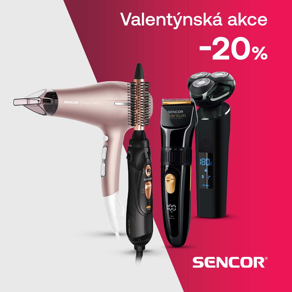 Valentýn se Sencor 20% sleva na vybrané produkty