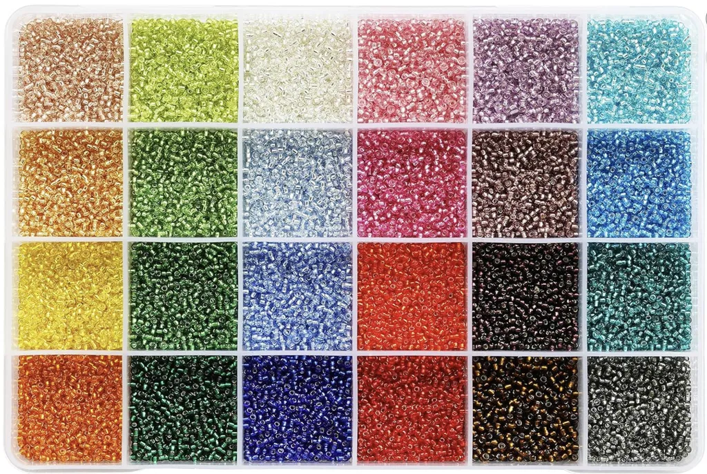 Sliver Lined Glass Seed Beads