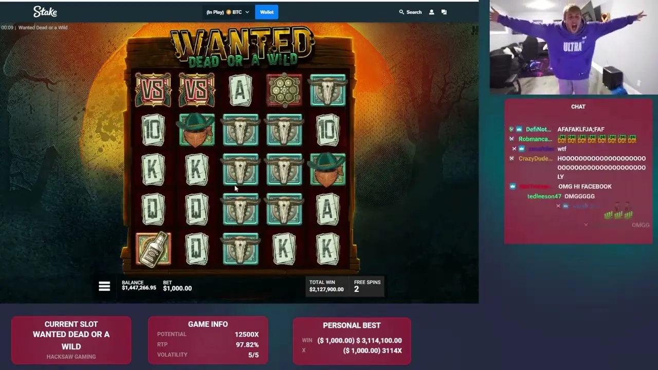 Wanted Dead or a Wild: 12500x Win on Hacksaw Slot!