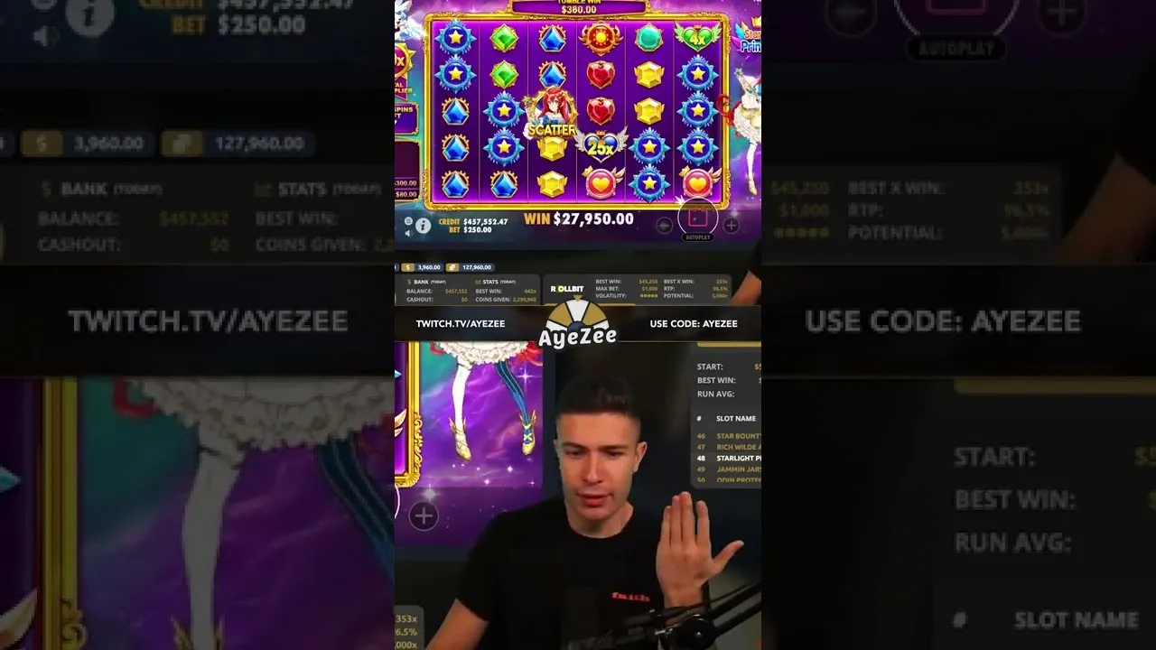 Starlight Princess: AyeZee's 57x Win on Pragmatic Play!