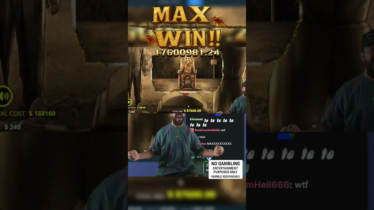 Folsom Prison: Incredible 75,000x MAX Win! Must See!