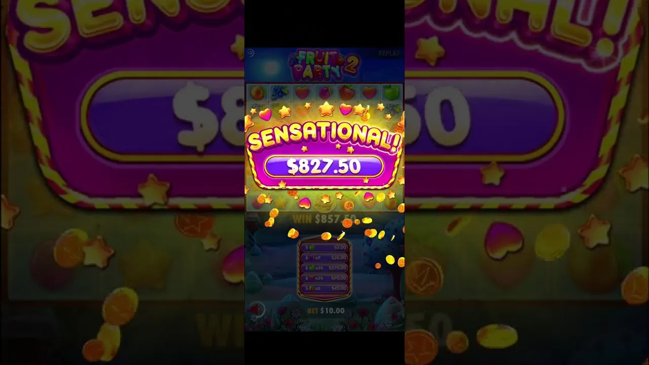 Fruit Party 2: $50,000 MEGA WIN on Pragmatic Play Slot!