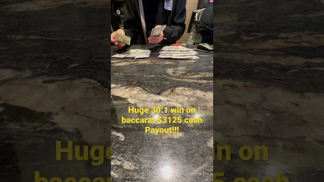 Baccarat Big Win! 30:1 Payout at the Casino Table!