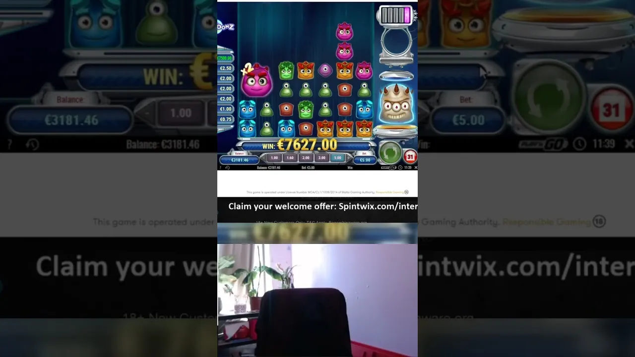 Reactoonz: Massive 1645x Multiplier Win! Play'n GO