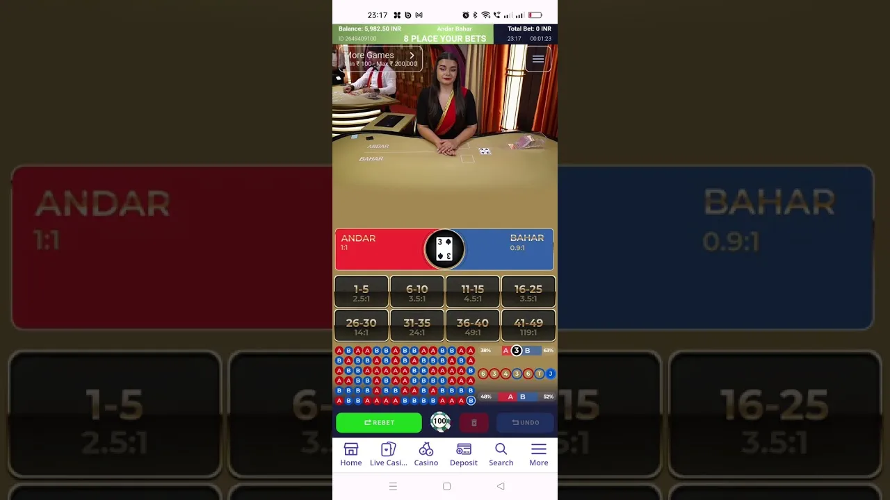 Andar Bahar Live: Evolution Gaming - Big Win (3.5x Payout)