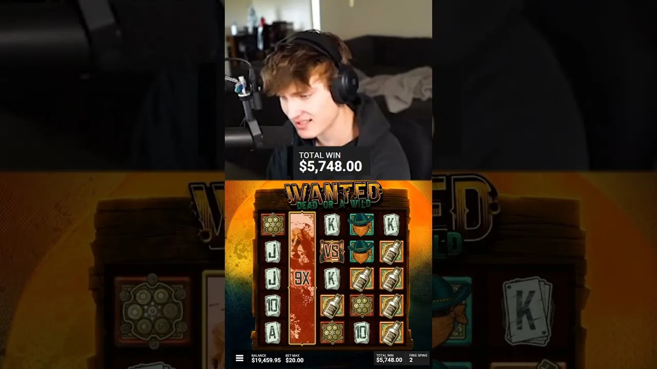 Wanted Dead or Alive: HUGE 7398x Win on Hacksaw Gaming Slot!