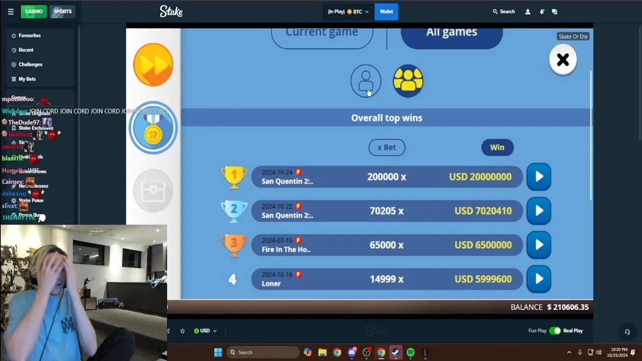 XQC Reacts to Skate or Die BIG Wins on Stake Casino!