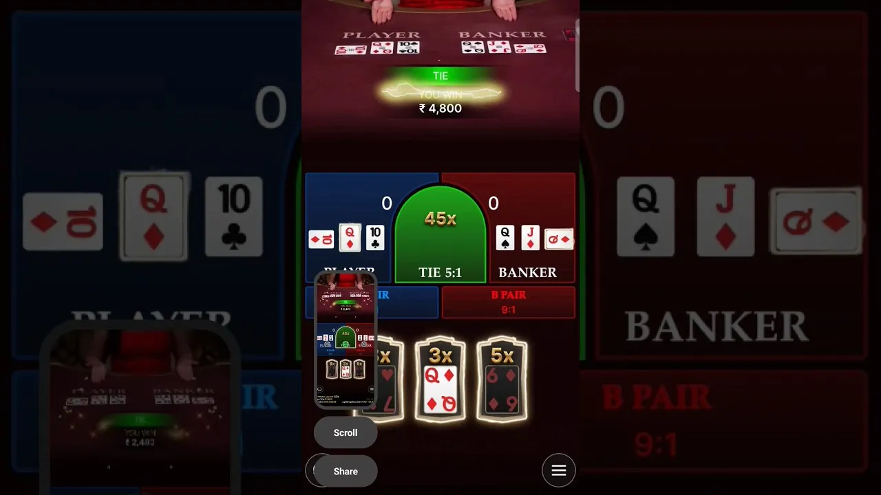 Baccarat Tie WIN! Evolution Gaming Live Casino Action