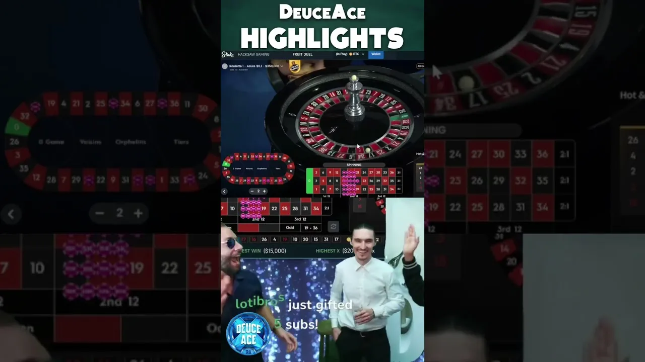 Stake: $2,160,000 Roulette Win on Azure Number 17!