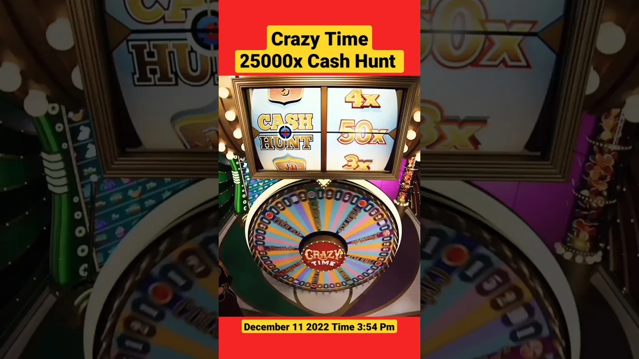 Crazy Time: Unbelievable 25000x Win on Cash Hunt Bonus!