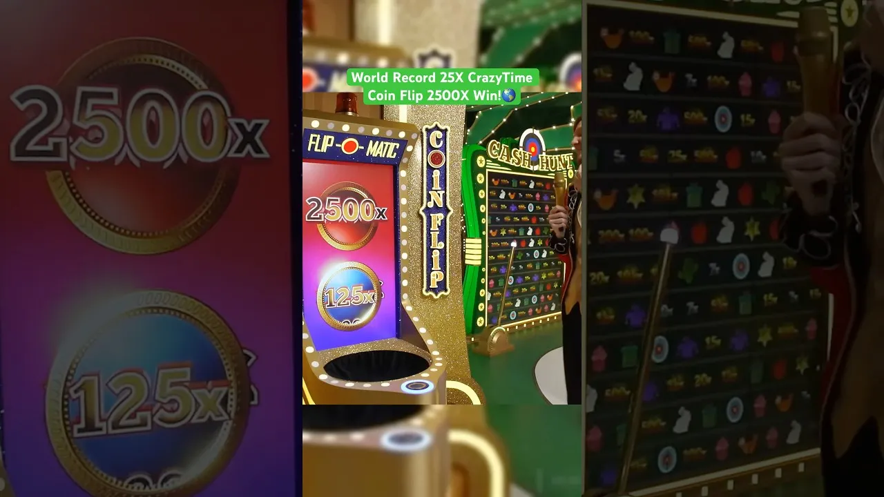 Crazy Time Coin Flip: 2500x Win by Evolution Gaming!